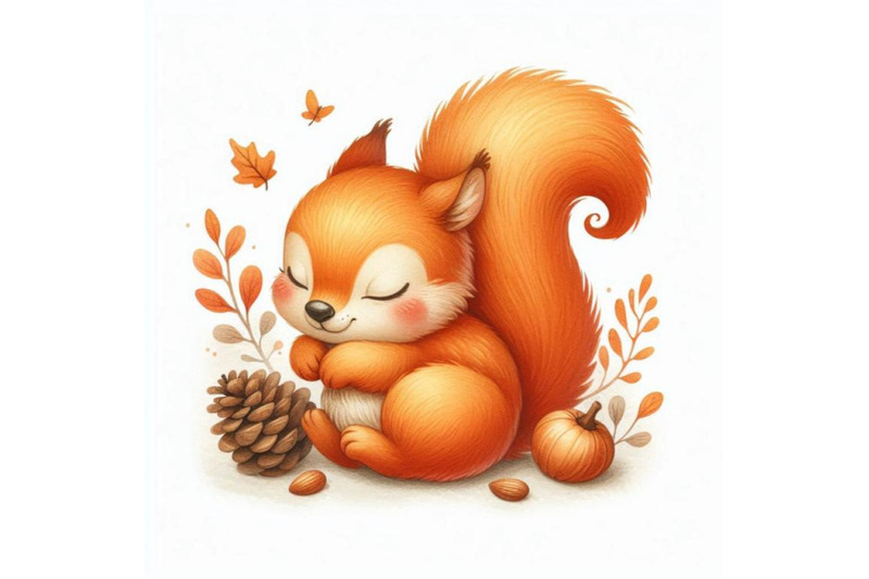 02-cute-little-squirrel-sleeping