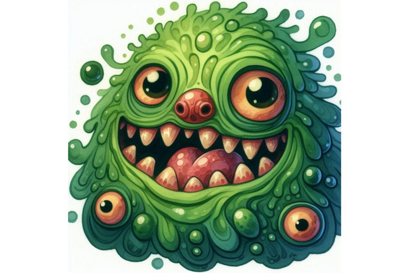 03-a-green-cartoonish-monster-face