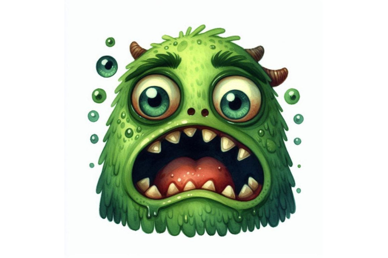 03-a-green-cartoonish-monster-face