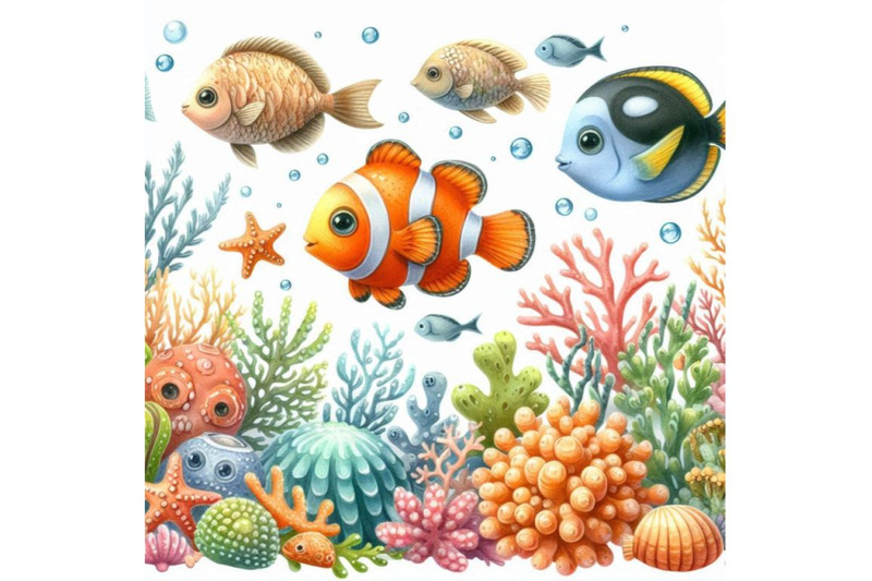 a-bundle-of-fish-and-wild-marine-animals-in-o