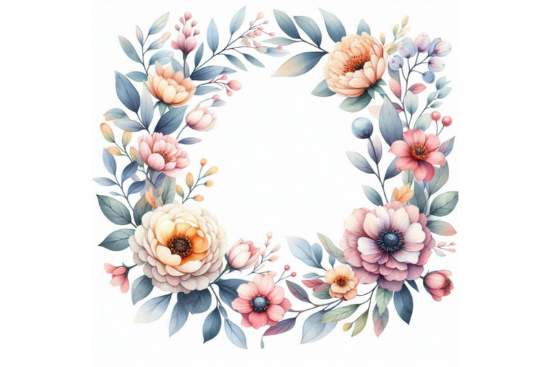 a-bundle-of-floral-frame-cute-watercolor-flo