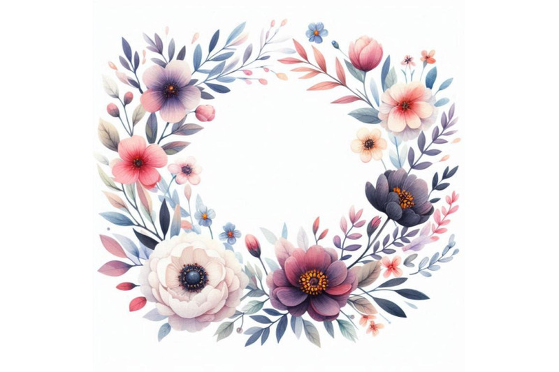 a-bundle-of-floral-frame-cute-watercolor-flo