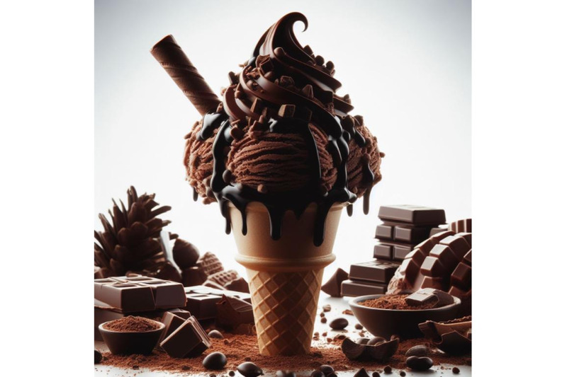 a-bundle-of-chocolate-ice-cream-cone