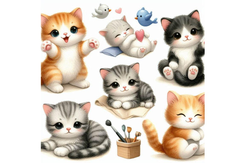 a-bundle-of-cute-cat-pet-animal-playing-pose