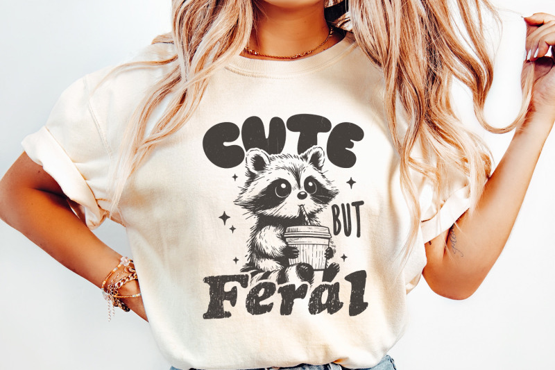 cute-but-feral-raccoon-png-svg-funny-sarcastic-quote-vintage-snarky-sublimation-design-adult-humor-summer-retro-shirt-feral-girl-clipart