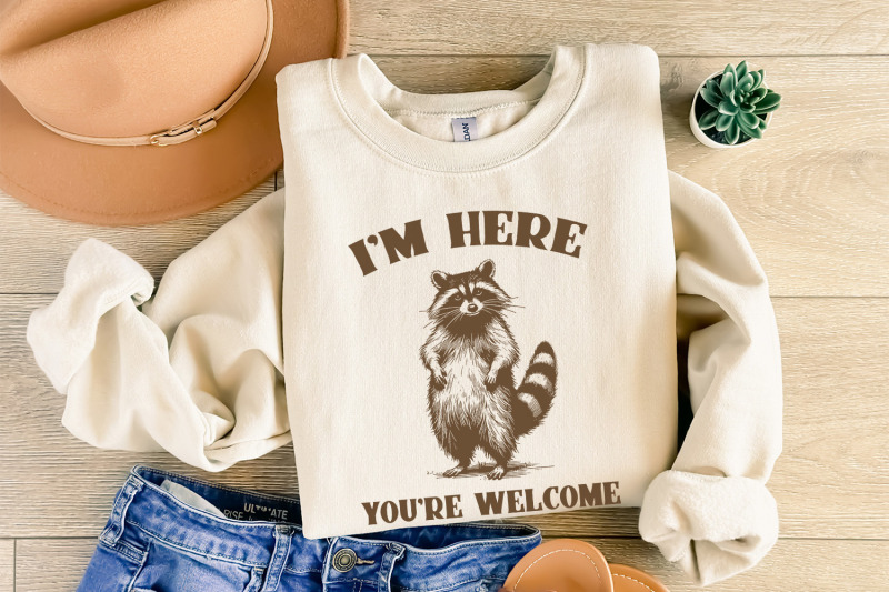 funny-grumpy-raccoon-i-039-m-here-you-039-re-welcome-hand-drawn-instant-download-png-svg-for-cricut-silhouette-sarcastic-racoon-digital-file