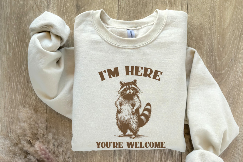 funny-grumpy-raccoon-i-039-m-here-you-039-re-welcome-hand-drawn-instant-download-png-svg-for-cricut-silhouette-sarcastic-racoon-digital-file