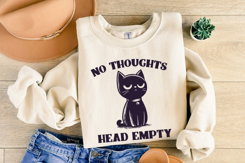 no-thoughts-head-empty-black-cat-kawaii-funny-black-kitty-holographic-digital-download-cat-meme-png