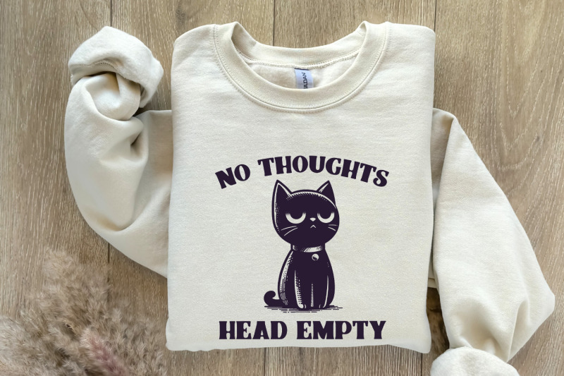 no-thoughts-head-empty-black-cat-kawaii-funny-black-kitty-holographic-digital-download-cat-meme-png