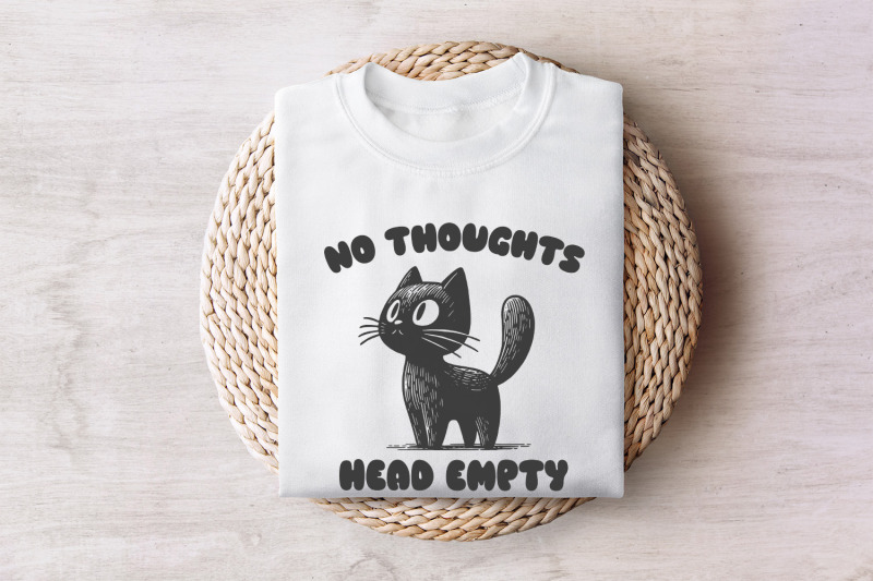 no-thoughts-head-empty-black-cat-kawaii-funny-black-kitty-holographic-digital-download-cat-meme-png-svg