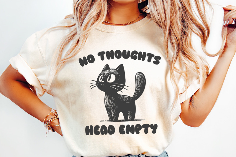 no-thoughts-head-empty-black-cat-kawaii-funny-black-kitty-holographic-digital-download-cat-meme-png-svg