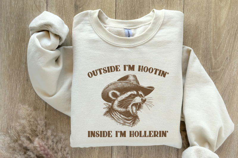 outside-i-039-m-hootin-039-inside-i-039-m-hollerin-039-funny-raccoon-meme-vintage-drawing-digital-file-trash-panda-merch-instant-download-png