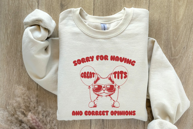 sorry-for-having-great-tits-funny-feminism-and-sarcastic-cat-vintage-animal-sayings-instant-download-png-trendy-retro