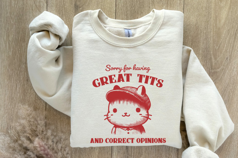 sorry-for-having-great-tits-png-svg-funny-cat-feminism-meme-sarcastic-vintage-animal-instant-download-strong-woman-design