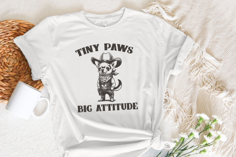 tiny-paws-big-attitude-png-cute-chihuahua-cowboy-clipart-vintage-dog-illustration-funny-dog-art-digital-download-png