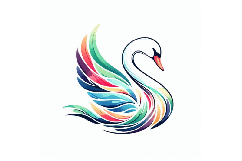 a-bundle-of-line-art-colorful-abstract-bird-swa