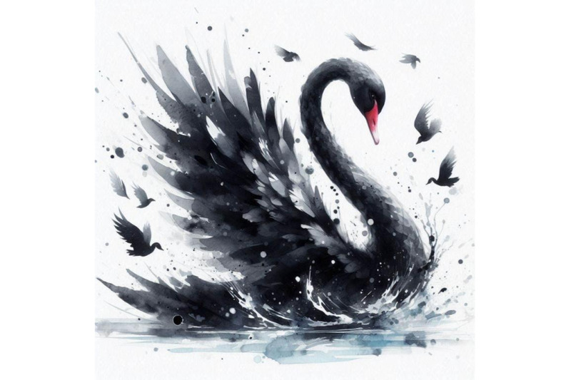 a-bundle-of-digital-art-abstract-black-swan