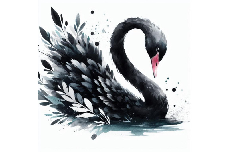 a-bundle-of-digital-art-abstract-black-swan