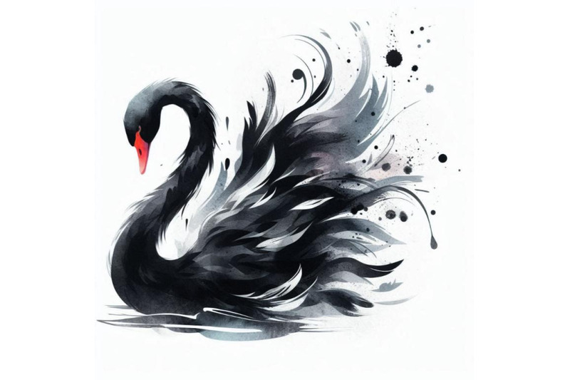 a-bundle-of-digital-art-abstract-black-swan