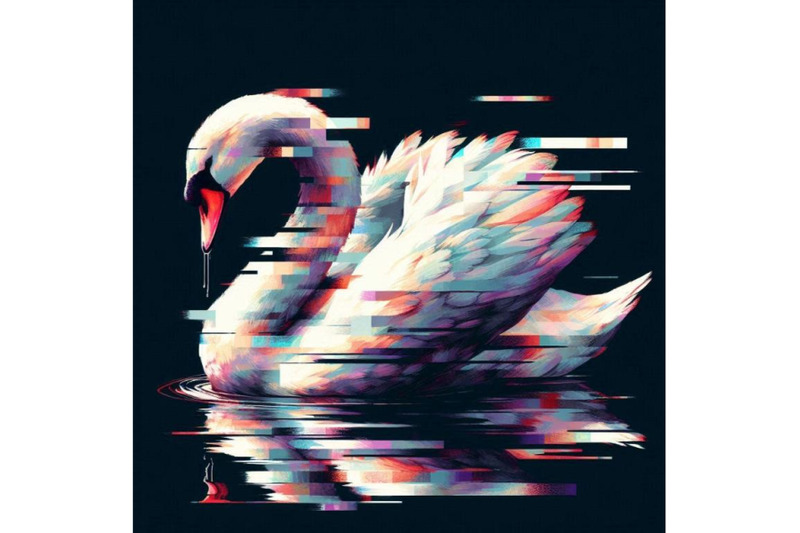 a-bundle-of-swan-in-glitch-art-style-on-dark