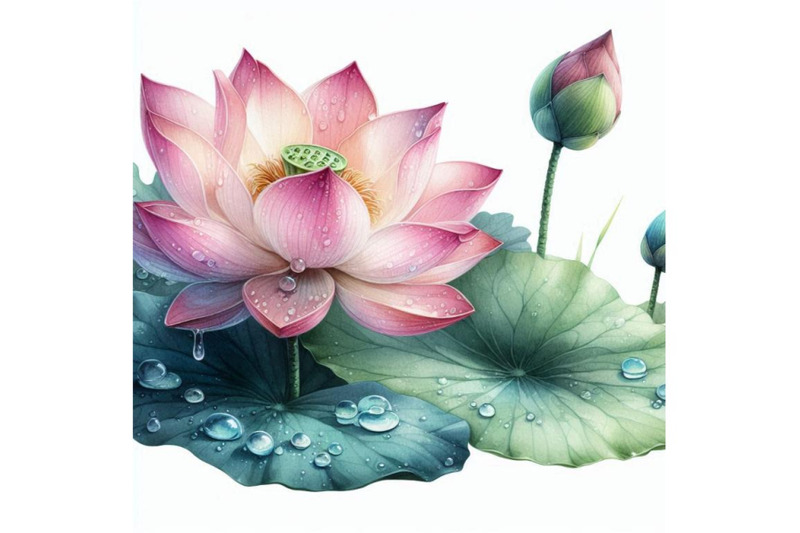 a-bundle-of-a-beautiful-lotus-flower-with-wate