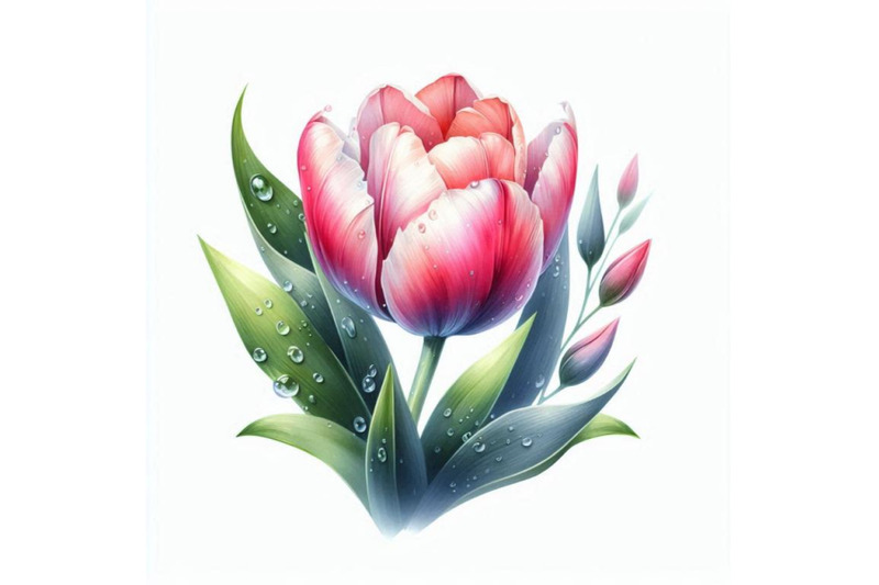 a-bundle-of-a-beautiful-tulip-flower-with-wate