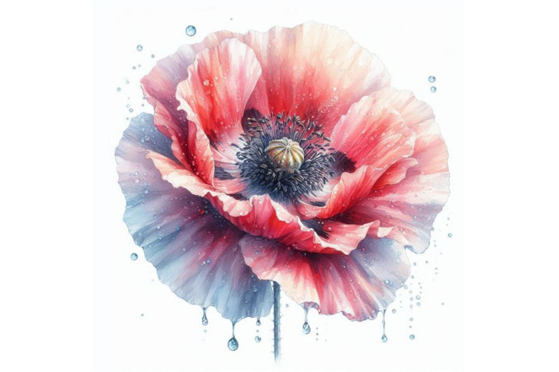 a-bundle-of-a-beautiful-poppy-flower-with-wa