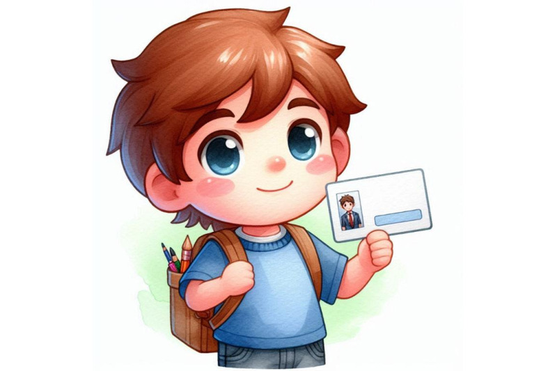 a-bundle-of-cartoon-kid-holding-a-blank-busin