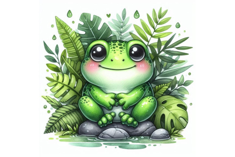 03-cute-green-frog-character