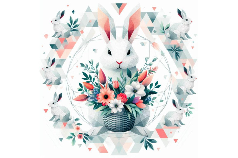 a-bundle-of-a-rabbit-bunny-with-a-bouquet-of