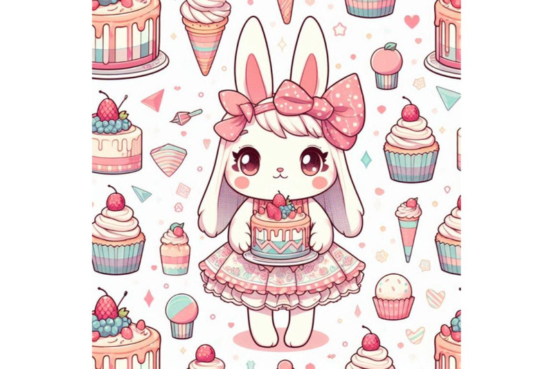 a-bundle-of-cute-little-bunny-girl-with-cake