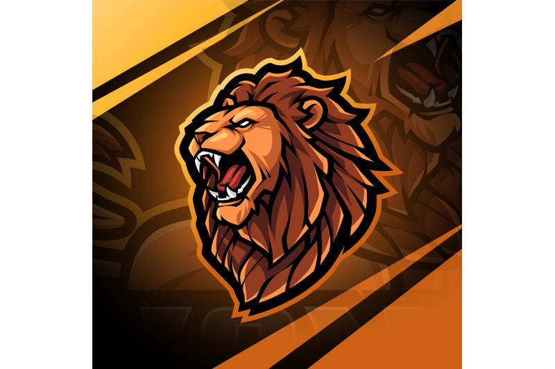 lion-head-mascot-logo-design