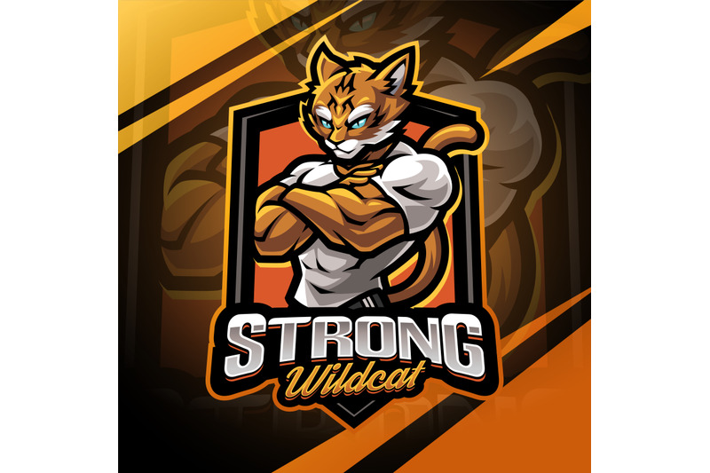 strong-wildcat-esport-mascot-logo-design