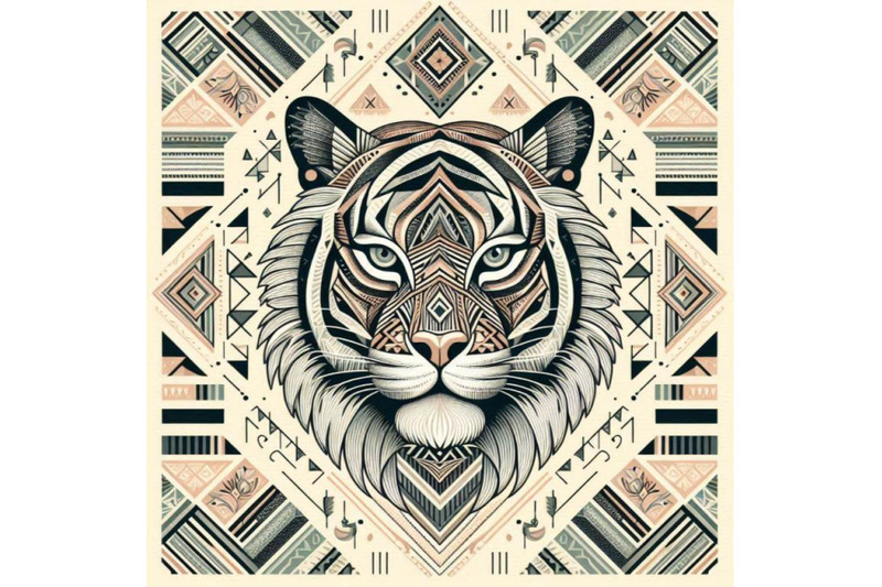 a-bundle-of-tribal-face-tiger