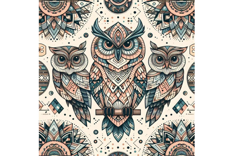 a-bundle-of-decorative-owls-tribal-decoratio