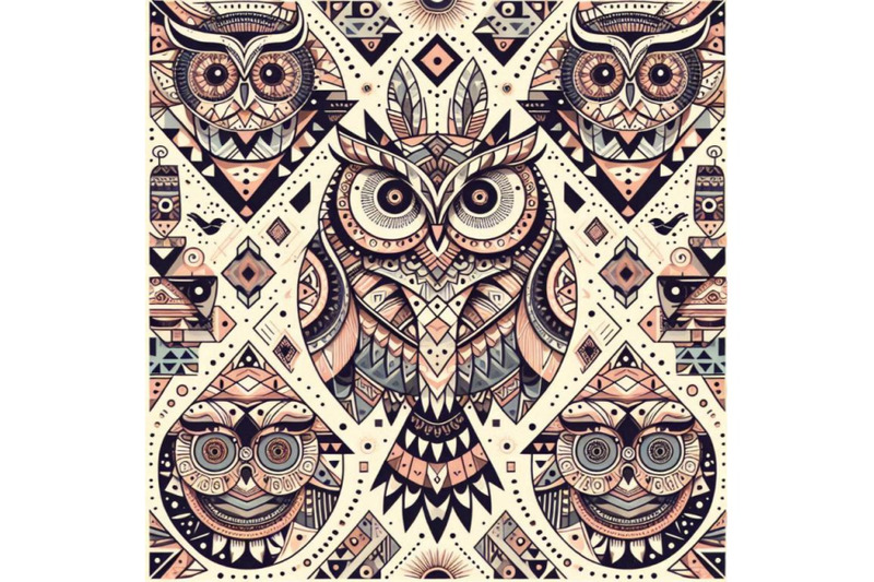 a-bundle-of-decorative-owls-tribal-decoratio