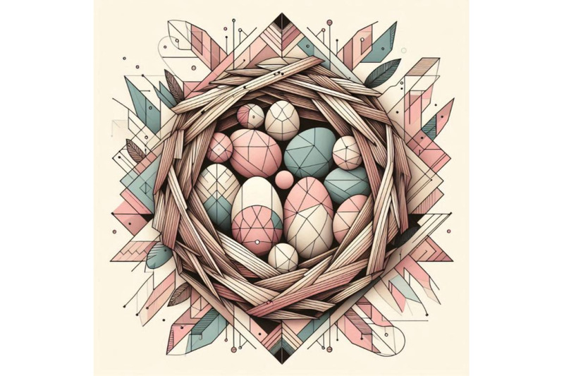 a-bundle-of-art-bird-nest-with-eggs