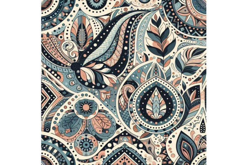 a-bundle-of-colorful-seamless-paisley-pattern