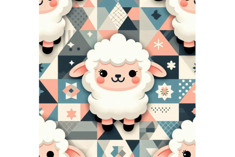 a-bundle-of-cute-sheep-cartoon