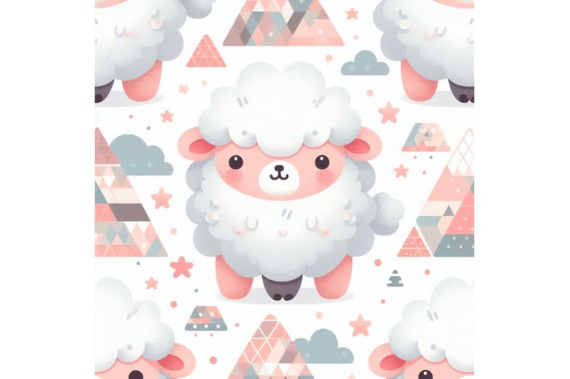 a-bundle-of-cute-sheep-cartoon