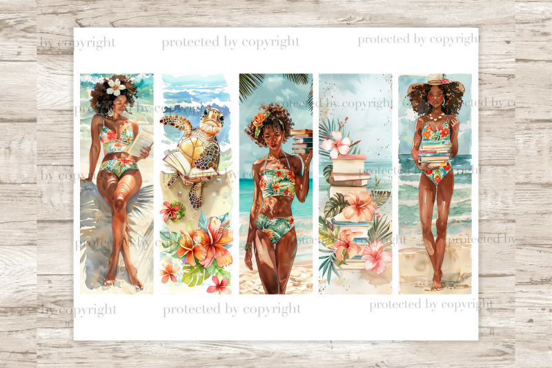 beach-bookmarks-summer-printable-set