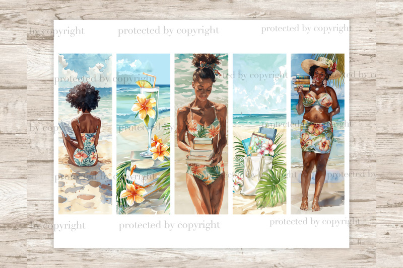 beach-bookmarks-summer-printable-set