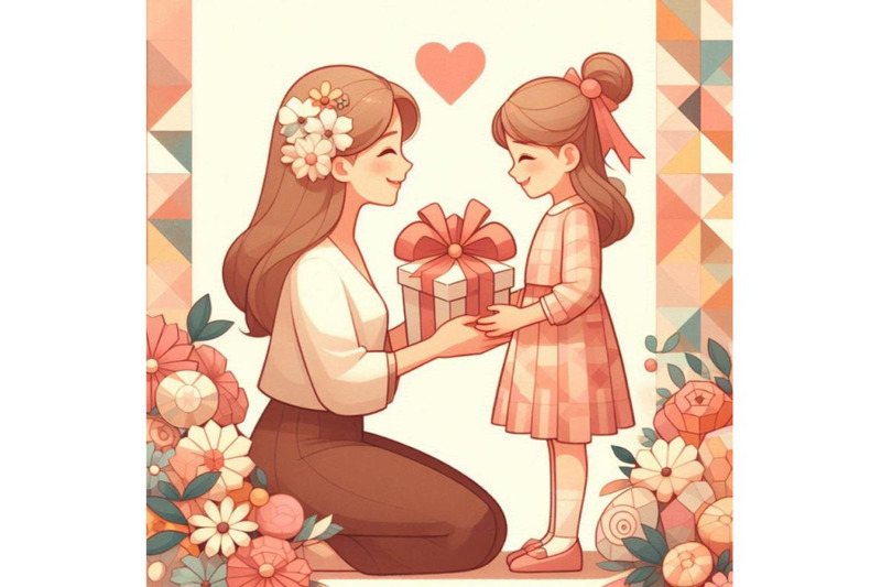 a-bundle-of-little-daughter-giving-gift-box-in-motherday