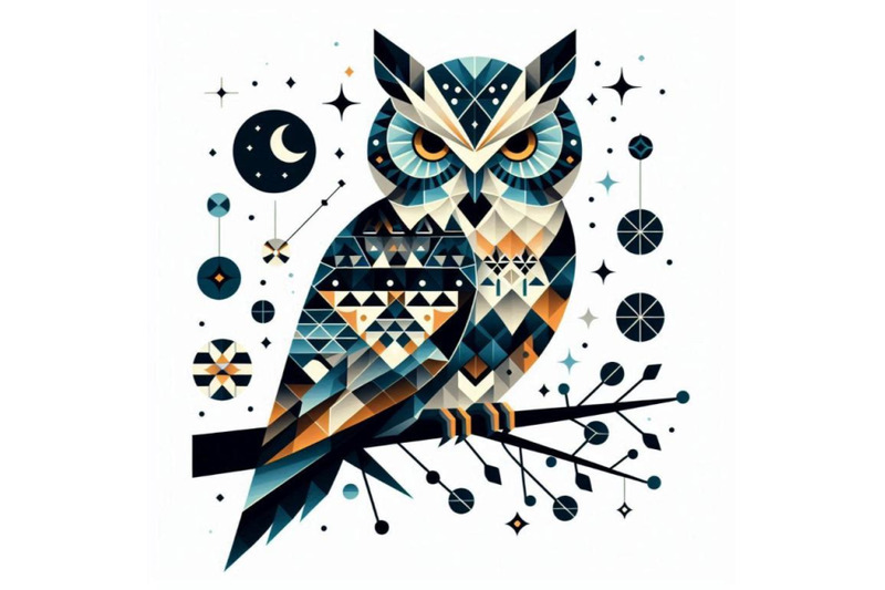 a-bundle-of-owl-bird-sitting-on-branch-at-nigh