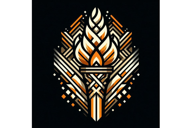 a-bundle-of-torch-with-flames-on-black-backg