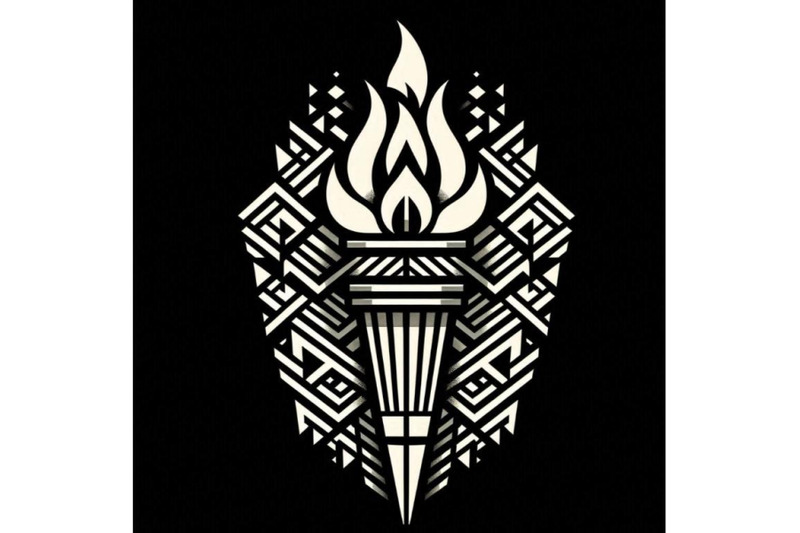 a-bundle-of-torch-with-flames-on-black-backg