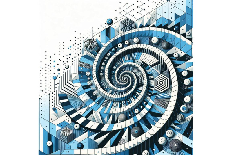 a-bundle-of-helix-spiral-on-blue