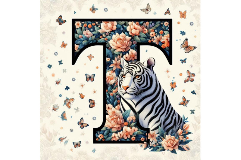 a-bundle-of-alphabet-t-with-tiger