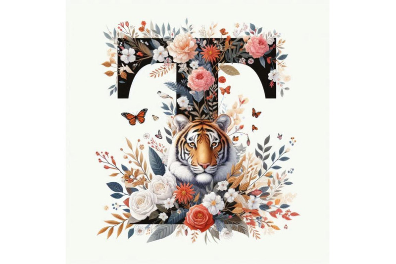 a-bundle-of-alphabet-t-with-tiger