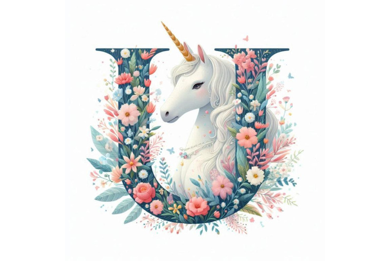 a-bundle-of-alphabet-u-with-unicorn